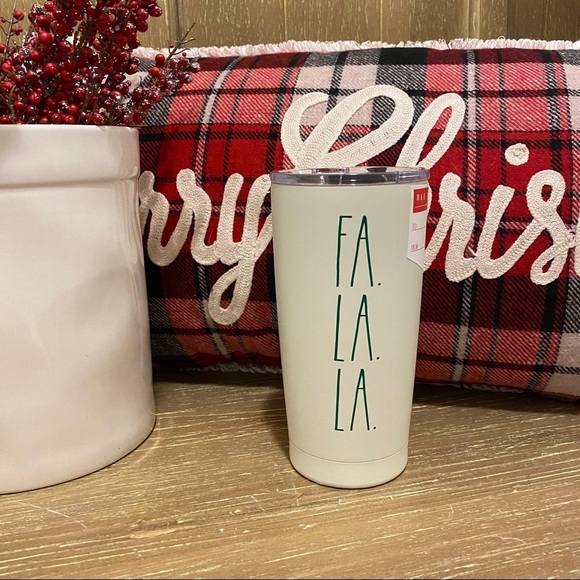 RAE Dunn travel mug fa la la - Picture 1 of 5